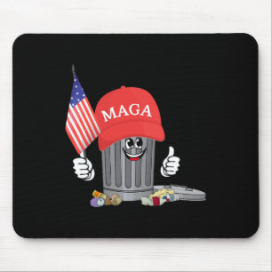 Tapis De Souris Amusant Trump Mega Garbage Can Cartoon Caractère A