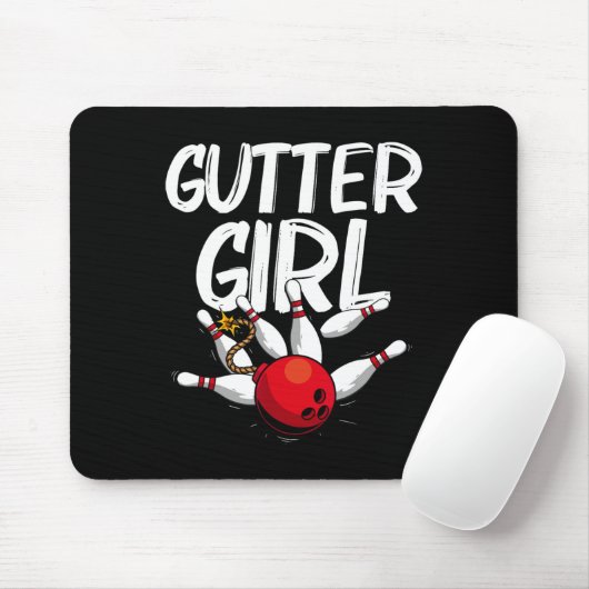 Tapis De Souris Amusante Conception De Bowling Pour Filles Bowler (Avec souris)