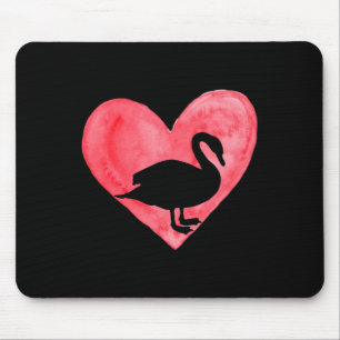 Tapis De Souris Amusants Coeur Oie Canard Oiseau Oiseau Amoureux A