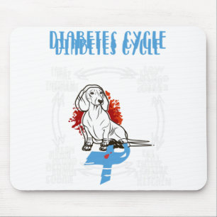 Tapis De Souris Amusants Dachshund Diabétique Cycle de vie Diabète