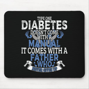 Tapis De Souris Amusants Type 1 Diabète Diabétique T1D Sensibilisa