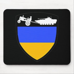 Tapis De Souris Amusants Ukraine Farmer Tractor Towing Tank Mème