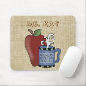 Tapis De Souris Amusement Mousepad d'Apple de professeur de thème (Avec souris)