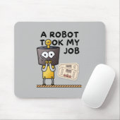 Tapis De Souris Amuser Un Robot A Pris Mon Travail Mousepad (Avec souris)
