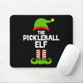 Tapis De Souris Amusez-Vous Pickleball Elf Christmas Matching Fami (Avec souris)