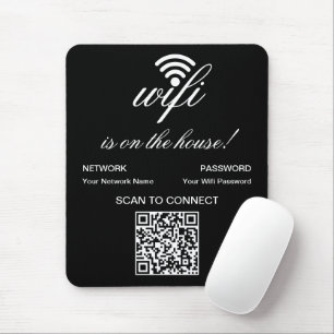 Tapis De Souris Analyse Internet Wi-Fi de code QR personnalisée po