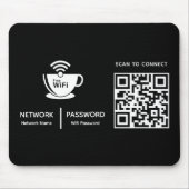 Tapis De Souris Analyser le code QR Wifi pour connecter le logo de (Devant)
