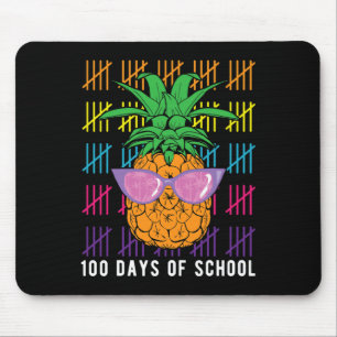 Tapis De Souris Ananas Amusant 100 Jours D'École Enseignant Et Élè
