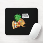 Tapis De Souris Ananas Drôle Sur Pizza (Avec souris)