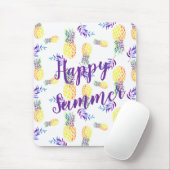 TAPIS DE SOURIS ANANAS JAUNE ET PURPLE HEUREUX ÉTÉ (Avec souris)