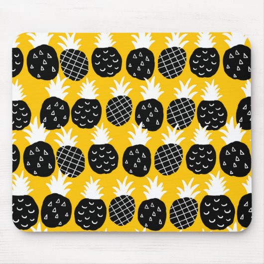 Tapis De Souris Ananas noir (Devant)