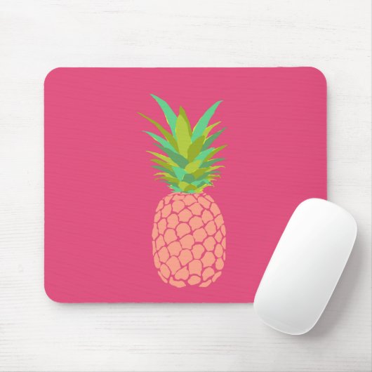 Tapis De Souris Ananas +Rose (Avec souris)
