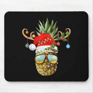 Tapis De Souris Ananas sapin de Noël Lumières Sungles Holiday Xm