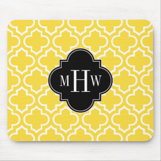 Tapis De Souris Ananas Wht Marocain #6 Noir 3 Monogramme initial