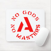 Tapis De Souris Anarchisme - aucuns dieux aucuns maîtres (Avec souris)