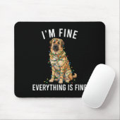 Tapis De Souris Anatolian Shepherd Christmas I'm Fine Everything I (Avec souris)