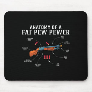 Tapis De Souris Anatomie D'Un Pot De Graisse Pewer Chasse Drôle Ch