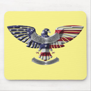 Tapis De Souris Ancien Aigle Américain "Fier D'Avoir Servi"