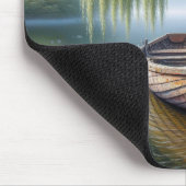 Tapis De Souris Ancien bateau à aubes planté sous un saule (Coin)
