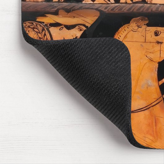 Tapis De Souris Ancien combat grec Rouge-Figure Poterie classique (Coin)