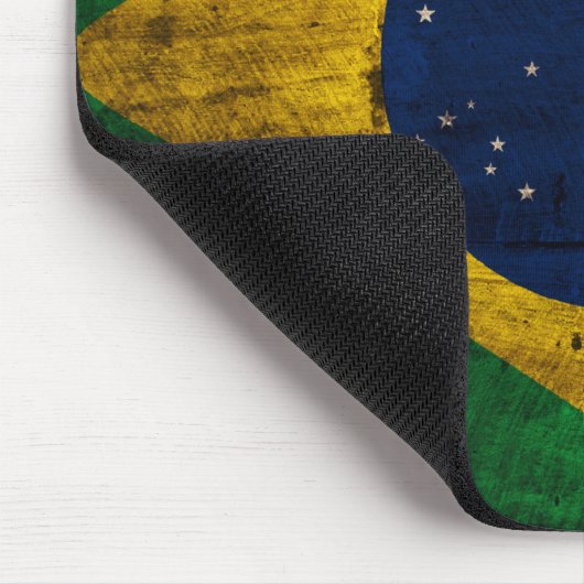 Tapis De Souris Ancien drapeau brésilien en bois (Coin)