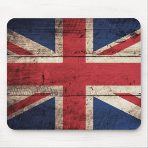 Tapis De Souris Ancien drapeau britannique en bois