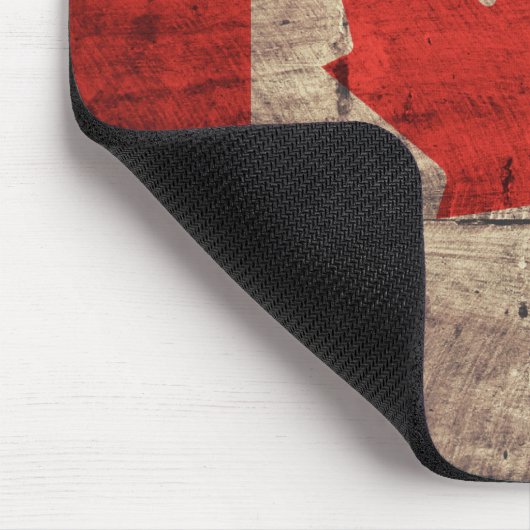 Tapis De Souris Ancien drapeau canadien en bois (Coin)