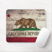 Tapis De Souris Ancien drapeau de la Californie en bois (Avec souris)