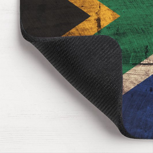 Tapis De Souris Ancien drapeau en bois d'Afrique du Sud (Coin)
