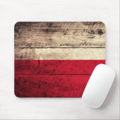 Tapis De Souris Ancien drapeau polonais en bois (Avec souris)