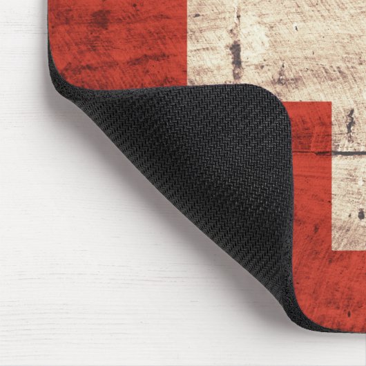 Tapis De Souris Ancien drapeau suisse en bois (Coin)