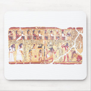 Tapis De Souris Ancien livre égyptien des morts pesant la tête