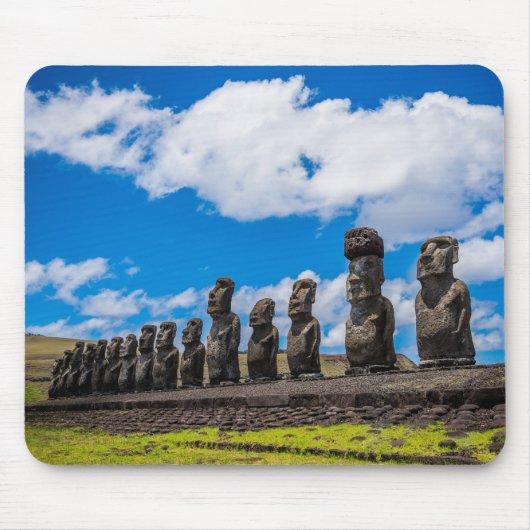 Tapis De Souris Ancien Moai île de Pâques Rapa Nui (Devant)