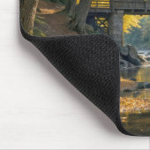Tapis De Souris Ancien Pont En Bois En Automne (Coin)