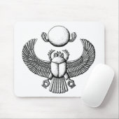 Tapis De Souris Ancien Scarab égyptien noir et blanc (Avec souris)