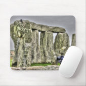 Tapis De Souris Ancien site de Stonehenge & Preening Crow (Avec souris)