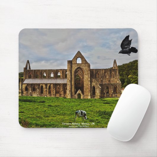 Tapis De Souris Ancienne abbaye de Tintern, monastère cistercien,  (Avec souris)
