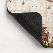 Tapis De Souris Ancienne carte du continent américain (Coin)