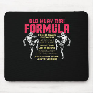 Tapis De Souris Ancienne Formule de Muay Thai Boxeur de Kickboxing