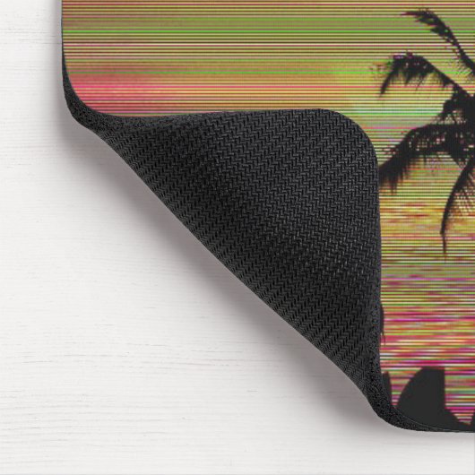 Tapis De Souris Ancienne vague de soleil des Caraïbes Rétro esthét (Coin)