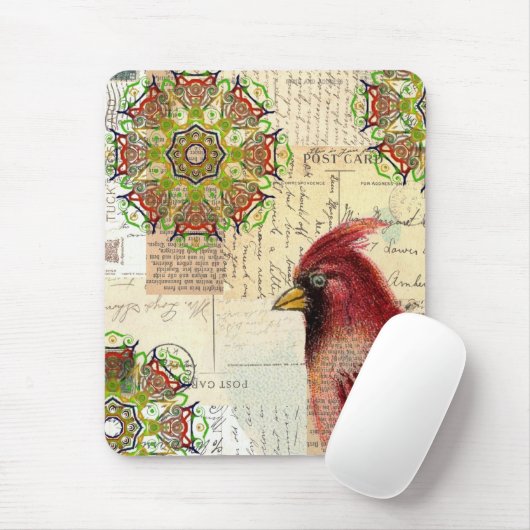 Tapis De Souris Anciennes lettres et cartes postales collées avec (Avec souris)