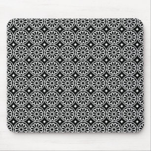 Tapis De Souris Ancient Egyptian Flowers - Black