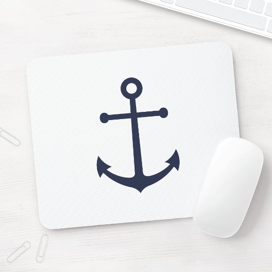 Tapis De Souris Ancre bleue marine