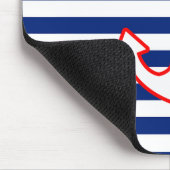 Tapis De Souris Ancre de style nautique sur les bandes (Coin)