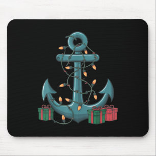 Tapis De Souris Ancre Éclairage Noël Croisière Bateau Ancre Chris