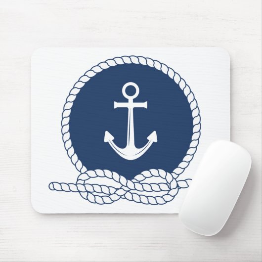 Tapis De Souris Ancre et corde élégantes (Avec souris)