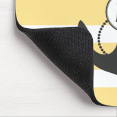 Tapis De Souris Ancre nautique jaune (Coin)