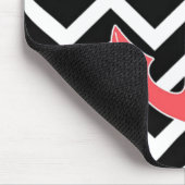Tapis De Souris Ancre noire de rose de Chevron (Coin)