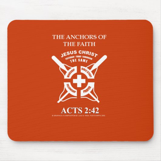 Tapis De Souris Ancres en Christ (Devant)