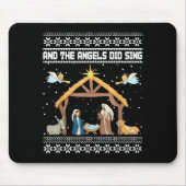 Tapis De Souris And The Angels Did Sing Nativity Christian Ugly Ch (Devant)
